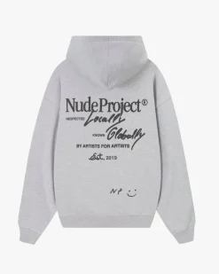 Nude Project Global Soon Zip-Up Hoodie Grey Melange Online