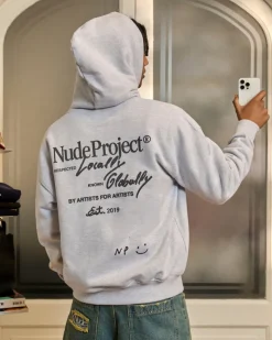 Nude Project Global Soon Zip-Up Hoodie Grey Melange Online