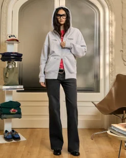 Nude Project Global Soon Zip-Up Hoodie Grey Melange Online