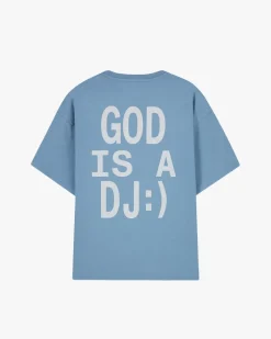 Nude Project God is a DJ Tee Baby Blue Fashion