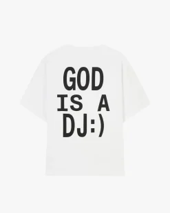 Nude Project God is a DJ Tee White Discount