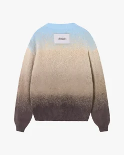Nude Project Gradient Cozy Knit Sweater Baby Blue Best