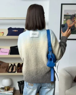 Nude Project Gradient Cozy Knit Sweater Baby Blue Best