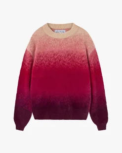 Nude Project Gradient Cozy Knit Sweater Red Online