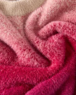 Nude Project Gradient Cozy Knit Sweater Red Online