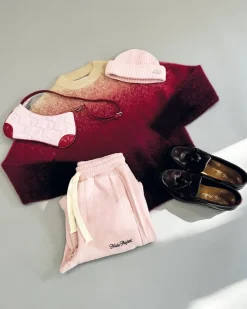 Nude Project Gradient Cozy Knit Sweater Red Online