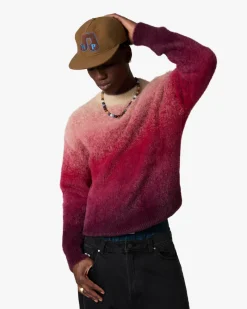 Nude Project Gradient Cozy Knit Sweater Red Online