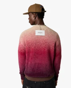 Nude Project Gradient Cozy Knit Sweater Red Online