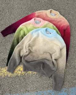 Nude Project Gradient Cozy Knit Sweater Red Online