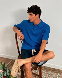 Nude Project Half Polo Blue Best