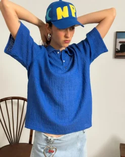 Nude Project Half Polo Blue Best