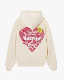 Nude Project Heartbroken Zip-Up Hoodie Marshmallow Hot