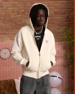 Nude Project Heartbroken Zip-Up Hoodie Marshmallow Hot