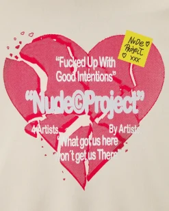 Nude Project Heartbroken Zip-Up Hoodie Marshmallow Hot