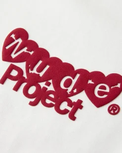 Nude Project Hearts Tee White Discount