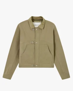 Nude Project Heavy Canvas Trucker Jacket Khaki Clearance