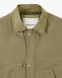 Nude Project Heavy Canvas Trucker Jacket Khaki Clearance