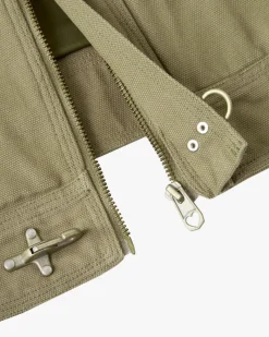 Nude Project Heavy Canvas Trucker Jacket Khaki Clearance