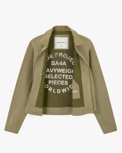 Nude Project Heavy Canvas Trucker Jacket Khaki Clearance