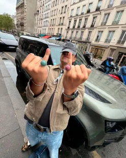 Nude Project Heavy Canvas Trucker Jacket Khaki Clearance