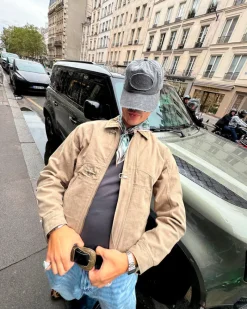 Nude Project Heavy Canvas Trucker Jacket Khaki Clearance