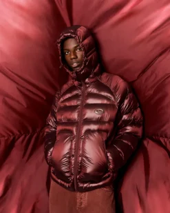 Nude Project Iconic Puffer Jacket Burgundy Outlet