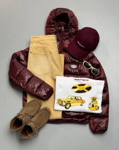 Nude Project Iconic Puffer Jacket Burgundy Outlet