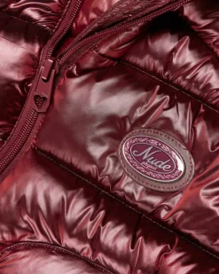 Nude Project Iconic Puffer Jacket Burgundy Outlet