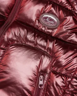 Nude Project Iconic Puffer Jacket Burgundy Outlet