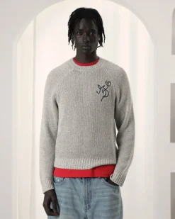 Nude Project Jonion Knit Sweater Grey Melange Hot