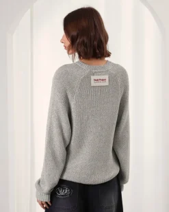 Nude Project Jonion Knit Sweater Grey Melange Hot