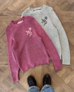 Nude Project Jonion Knit Sweater Pink Melange New