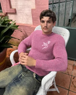 Nude Project Jonion Knit Sweater Pink Melange New