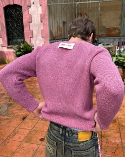 Nude Project Jonion Knit Sweater Pink Melange New