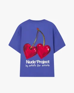 Nude Project Juicy Cherry Tee Blue Fashion