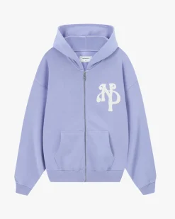 Nude Project Kill Bill Zip-Up Hoodie Blue Lilac Clearance