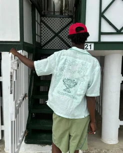 Nude Project Kimchi Resort Shirt Aqua Green Outlet