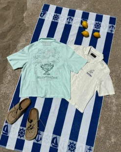 Nude Project Kimchi Resort Shirt Aqua Green Outlet