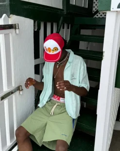 Nude Project Kimchi Resort Shirt Aqua Green Outlet