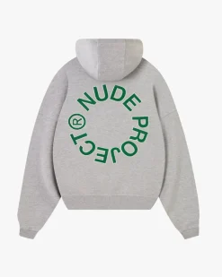 Nude Project Kory Boxy Hoodie Grey Melange Outlet