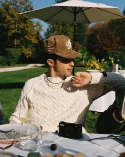 Nude Project La Nonna Cable Knit Sweater Marshmallow Discount