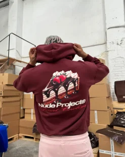 Nude Project La Tarte Hoodie Burgundy Clearance