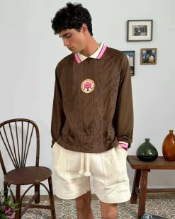 Nude Project Lace Football Polo Brown Discount