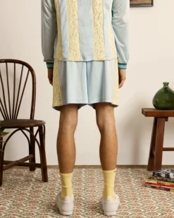 Nude Project Lace Football Short Baby Blue Sale