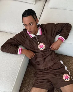 Nude Project Lace Football Short Brown Online