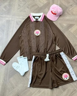 Nude Project Lace Football Short Brown Online