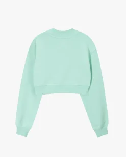 Nude Project Lacy Cropped Sweatshirt Green Discount