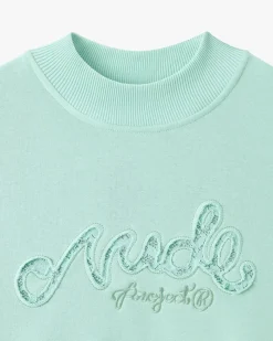 Nude Project Lacy Cropped Sweatshirt Green Discount