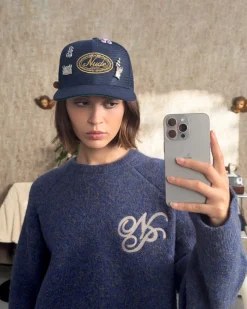 Nude Project Le Marais Knit Sweater  Navy Outlet