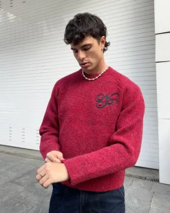 Nude Project Le Marais Knit Sweater Red Clearance